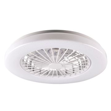 Iluminação de teto LED com regulação e ventoinha LIBYA LED/48W/230V 3000-6500K branco + comando