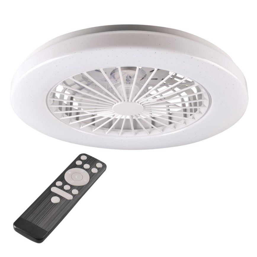 Iluminação de teto LED com regulação e ventoinha LIBYA LED/48W/230V 3000-6500K branco + comando