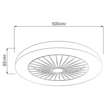 Iluminação de teto LED com regulação e ventoinha LIBYA LED/48W/230V 3000-6500K branco + comando