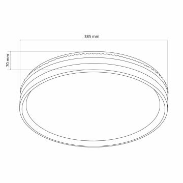 Iluminação de teto para casa de banho LED com regulação JADWIGA LED/42W/230V 3000-6000K IP44 + comando