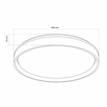 Iluminação de teto para casa de banho LED com regulação JADWIGA LED/72W/230V 3000-6000K IP44 + comando