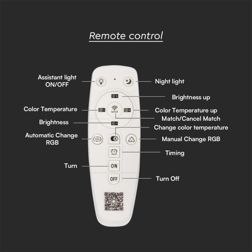 Iluminação de teto LED com regulação LED/125W/230V 3000-6500K + controlo remoto