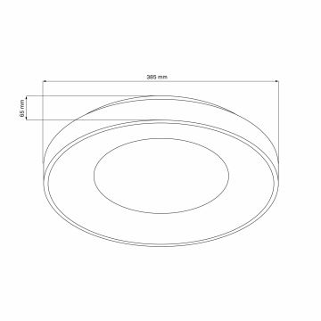 Iluminação de teto para casa de banho LED com regulação WITOLD LED/48W/230V 3000-6000K IP44 + comando