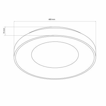 Iluminação de teto para casa de banho LED com regulação WITOLD LED/72W/230V 3000-6000K IP44 + comando