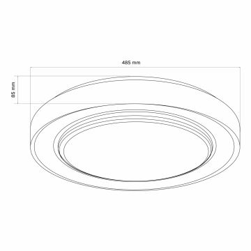 Iluminação de teto para casa de banho LED com regulação ZYGMUNT LED/72W/230V 3000-6000K IP44 + comando