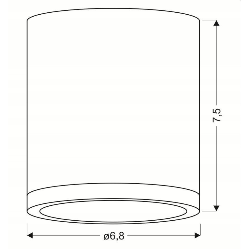 Iluminação de teto LED TUBA LED/5W/230V branco/bege