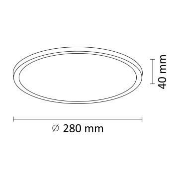 Iluminação de teto LED WOODY LED/15W/230V d. 28 cm