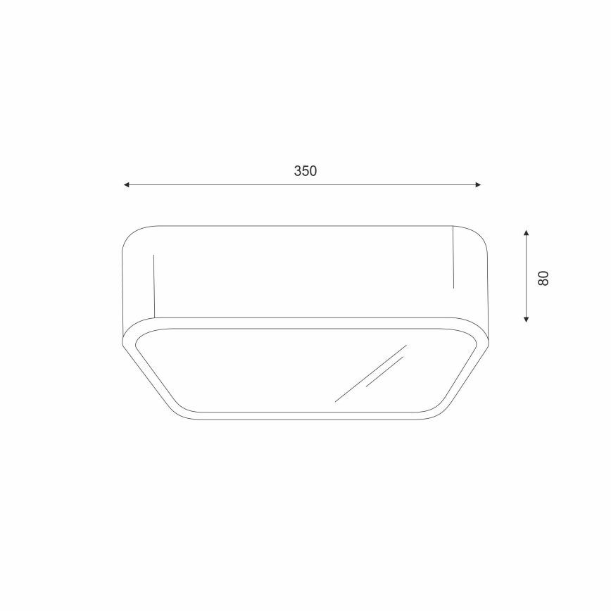 Iluminação de teto NATURAL SQUARE 2xE27/15W/230V 35x35 cm pinho