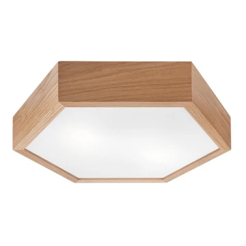 Iluminação de teto OAK HEX 2xE27/60W/230V d. 43 cm carvalho