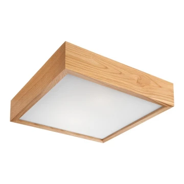 Iluminação de teto OAK SQUARE 1xE27/60W/230V carvalho 27,5 cm