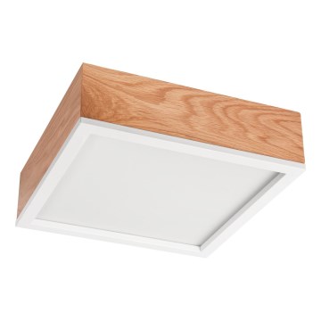 Iluminação de teto OAK SQUARE 2xE27/15W/230V 31x31 cm carvalho/branco