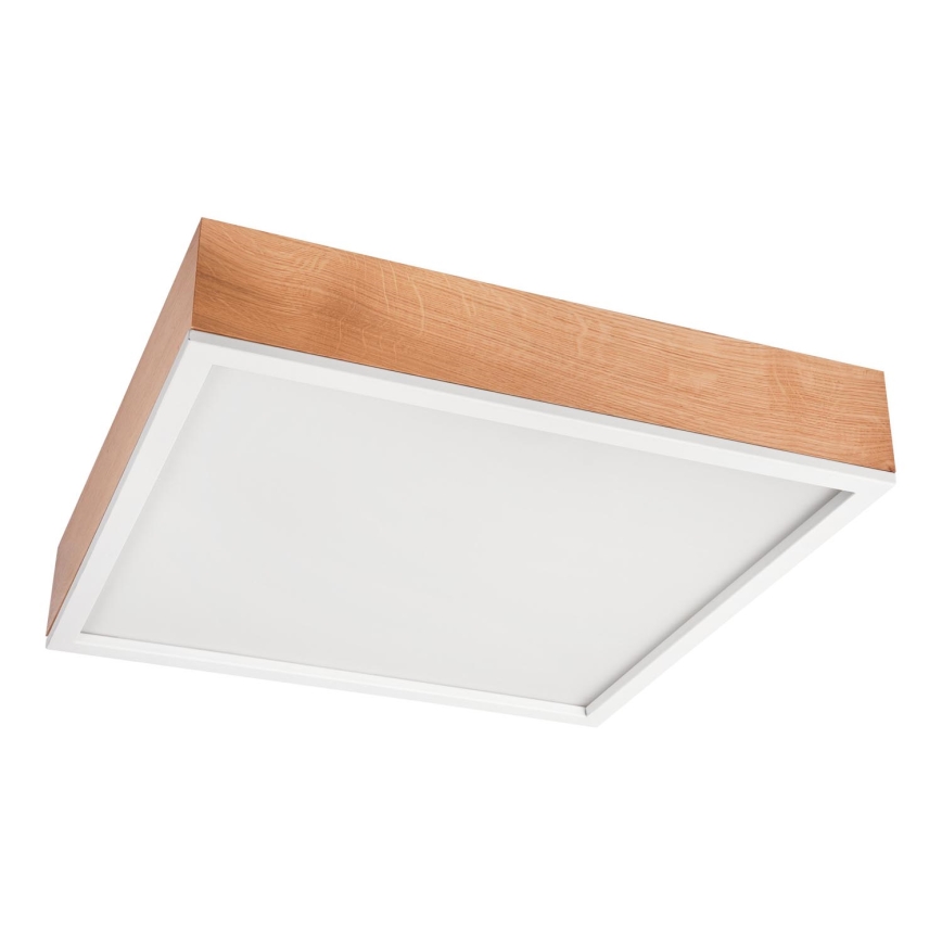 Iluminação de teto OAK SQUARE 4xE27/15W/230V 48x48 cm carvalho/branco