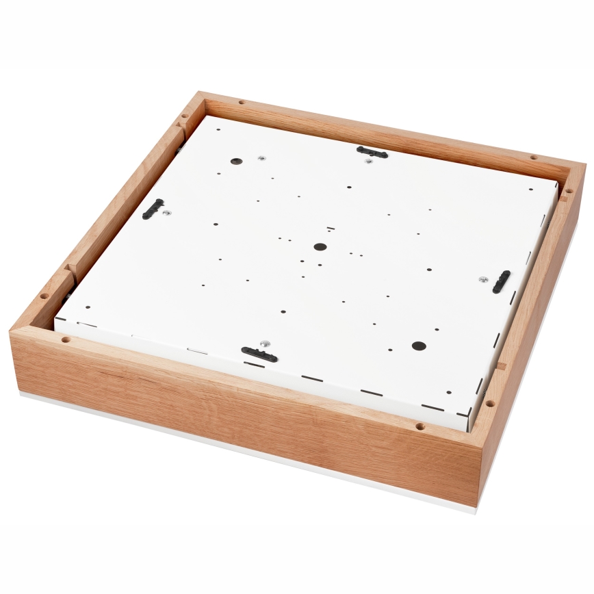 Iluminação de teto OAK SQUARE 4xE27/15W/230V 48x48 cm carvalho/branco