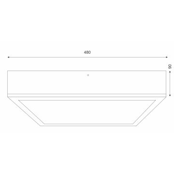 Iluminação de teto OAK SQUARE 4xE27/15W/230V 48x48 cm carvalho/branco