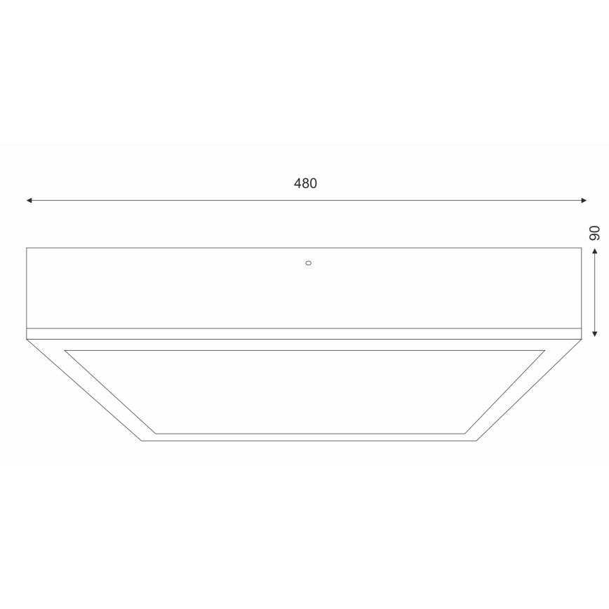 Iluminação de teto OAK SQUARE 4xE27/15W/230V 48x48 cm carvalho/branco