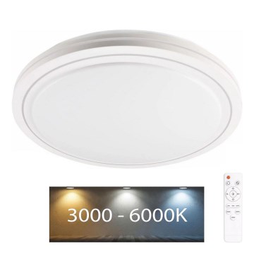 Iluminação de teto para casa de banho LED com regulação MARIAN LED/72W/230V 3000-6000K IP44 + comando