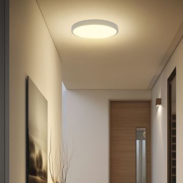 Iluminação de teto para casa de banho LED com sensor SAMSUNG CHIP LED/24W/230V IP44 3000K diâmetro 35 cm branco + comando