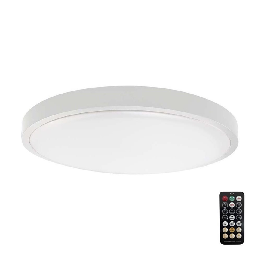 Iluminação de teto para casa de banho LED com sensor SAMSUNG CHIP LED/18W/230V IP44 6500K diâmetro 29 cm branco + comando