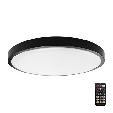 Iluminação de teto para casa de banho LED com sensor SAMSUNG CHIP LED/36W/230V IP44 4000K diâmetro 42 cm preto + comando