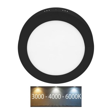 Iluminação de teto para casa de banho LED LADA LED/18W/230V 3000/4000/6000K diâmetro 22 cm IP44 preto