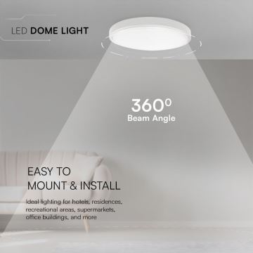 Iluminação de teto para casa de banho LED SAMSUNG CHIP LED/18W/230V IP44 4000K diâmetro 25 cm branco