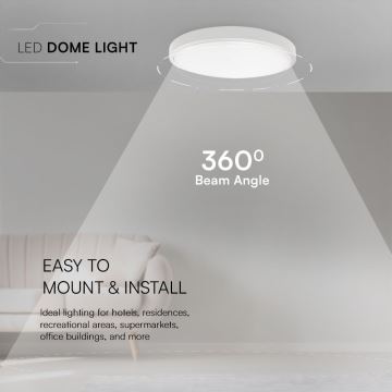 Iluminação de teto para casa de banho LED SAMSUNG CHIP LED/36W/230V IP44 3000K diâmetro 35 cm branco