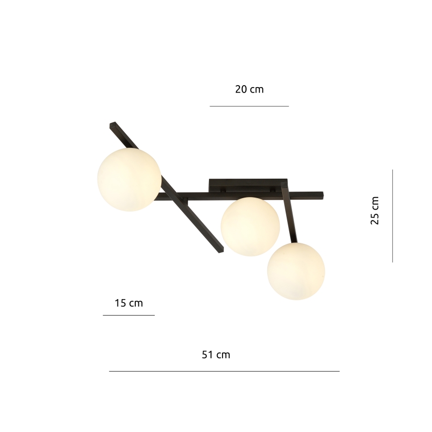 Iluminação de teto SMART 3xE14/10W/230V preto/branco