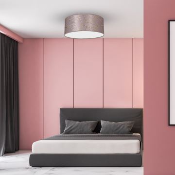 Iluminação de teto ZIGGY 2xE27/60W/230V rosa/dourada