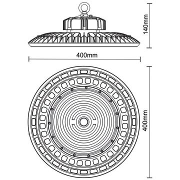 Iluminação de trabalho LED UFO HIGHBAY LED/200W/230V 5000K IP65