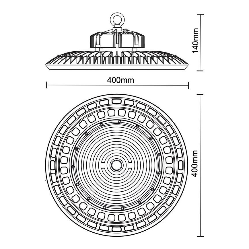 Iluminação de trabalho LED UFO HIGHBAY LED/200W/230V 5000K IP65