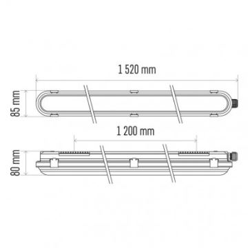 Iluminação industrial LED LED/53W/230V IP66 6500K