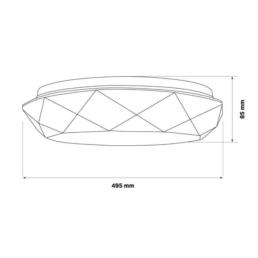 Iluminação LED para casa de banho com regulação GALAXY LED/72W/230V diâmetro 49 cm 3000-6000K IP44 + comando