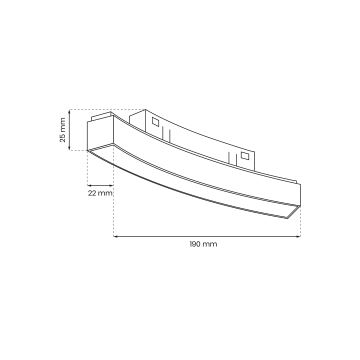 Iluminação LED para sistema de carril MAGNETIC TRACK LED/10W/48V 3000K preto