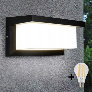 Iluminação para parede exterior LED NEELY 1xE27/9W/230V 3000K IP54 preto