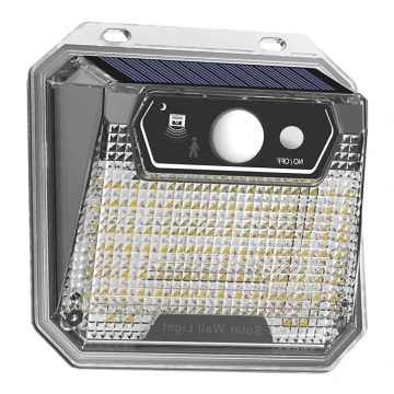 Iluminação solar de parede LED com sensor LED/3W/5,5V IP65