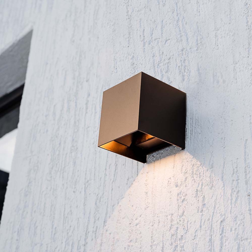 Iluminação solar de parede LED com sensor LED/9W/3,7V IP65 4000K castanho