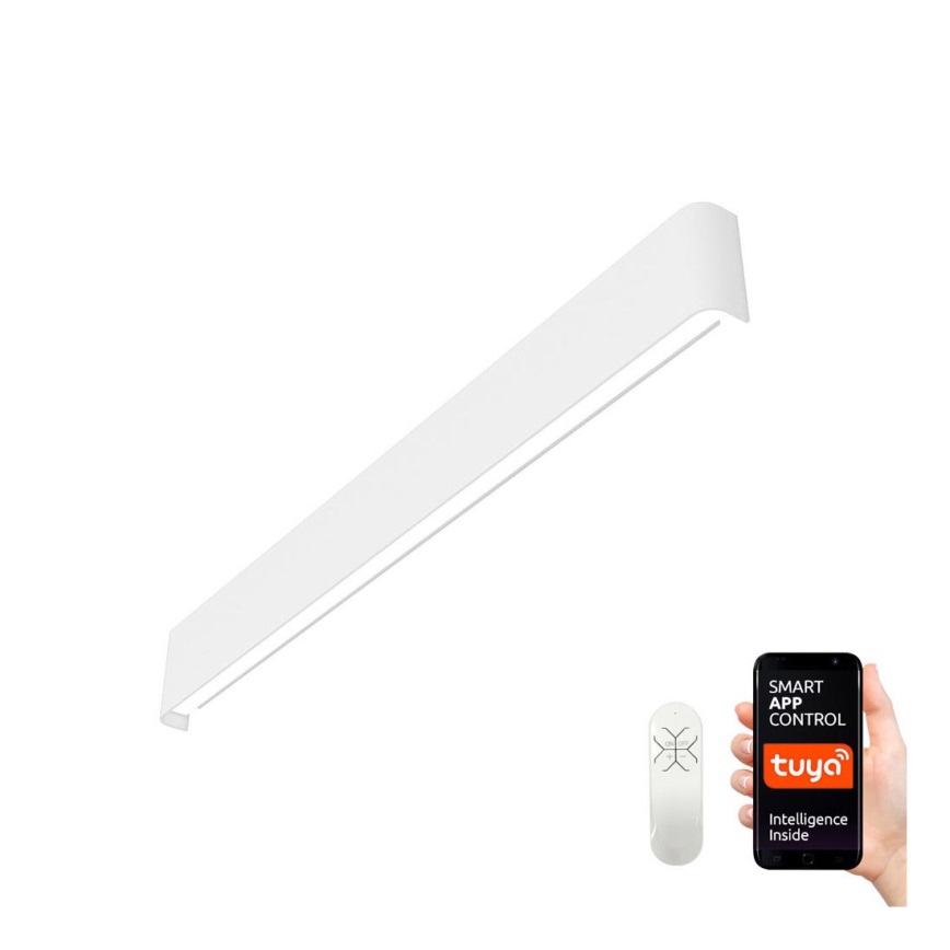 Immax NEO 07137-W - LED SMART Iluminação de parede com regulação LINEA branco LED/40W/230V + controlo remoto 76 cm Tuya ZigBee