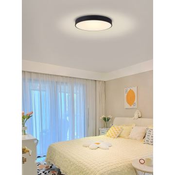 Immax NEO 07202L - Iluminação de teto LED com regulação RONDATE LED/53W/230V preto Tuya + controlo remoto