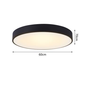 Immax NEO 07202L - Iluminação de teto LED com regulação RONDATE LED/53W/230V preto Tuya + controlo remoto