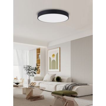 Immax NEO 07203L-Iluminação de teto LED com regulação RONDATE 65W/230V 3000-6000K Tuya preto + comando