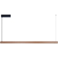 Immax NEO 07304L - Lustre LED dimerizável suspenso por cabo MADEIRA LED/33W/230V Wi-Fi Tuya 152 cm carvalho + comando remoto