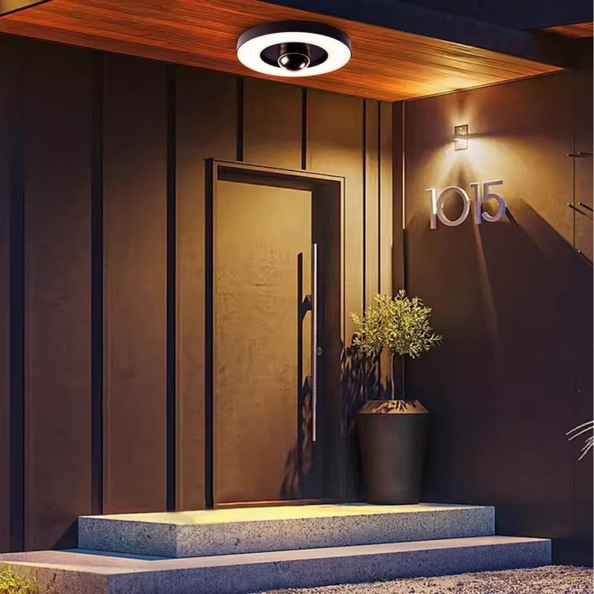 Immax NEO 07792L - LED Câmara exterior inteligente com uma iluminação RING 22W/230V IP44 Wi-Fi Tuya