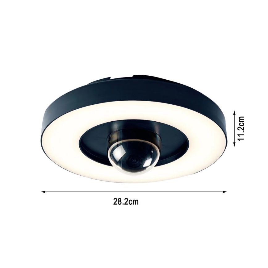 Immax NEO 07792L - LED Câmara exterior inteligente com uma iluminação RING 22W/230V IP44 Wi-Fi Tuya