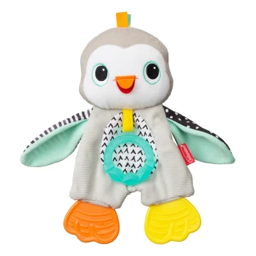 Infantino - Brinquedo de peluche com acessório para morder pinguim