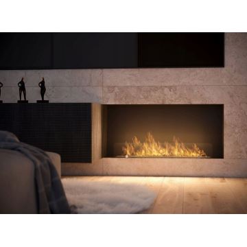 InFire - Lareira BIO embutida 100x45 cm 3kW preta