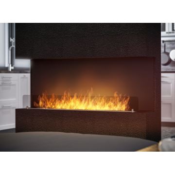 InFire - Lareira BIO embutida 120x45 cm 3kW preta