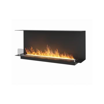 InFire - Lareira BIO embutida 120x45 cm 3kW preta