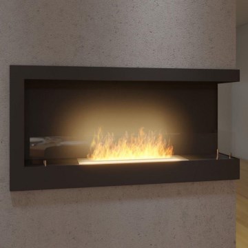 InFire - Lareira de canto BIO 45x90 cm 3kW preto