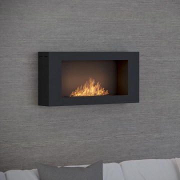 InFire - Lareira de parede BIO 44x91 cm 3kW preto