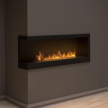 InFire - Lareira para canto BIO 45x120 cm 3kW preto